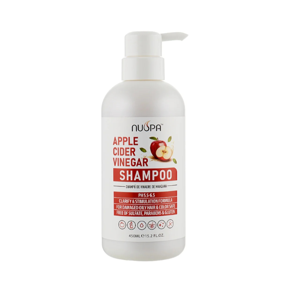 NUSPA SHAM VINAGRE DE MANZANA 450ML  – Cod Int: 66984