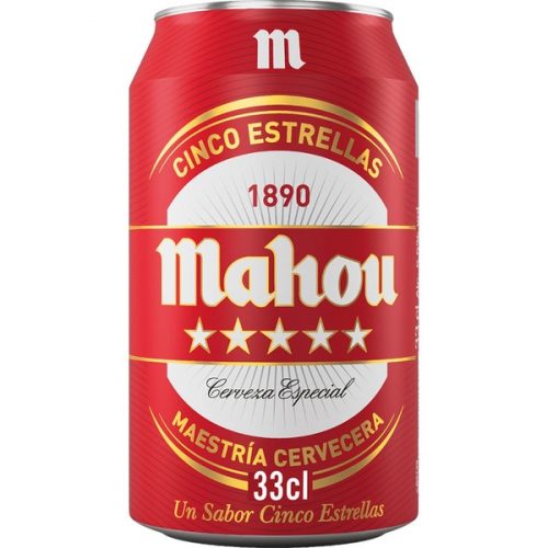 MAHOU 5 ESTRELLA CERVEZA LATA 330ML  – Cod Int: 63012