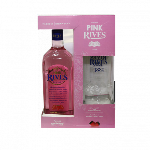 RIVES GIN PINK C/VASO 750ML  – Cod Int: 8390